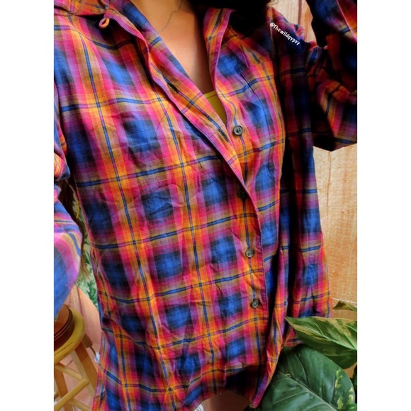 Vintage plaid oversized boyfriend flannel 🍂 - Picture 3 of 5